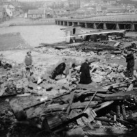 Wharf side demolition 1932
