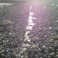 Remains of Old Sea Wall, Western Green beach