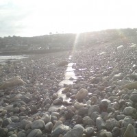 Remains of Old Sea Wall, Western Green beach