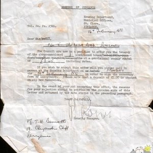 Housing Letter 1973