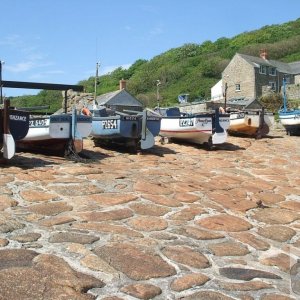 The restored winch, Penberth Cove