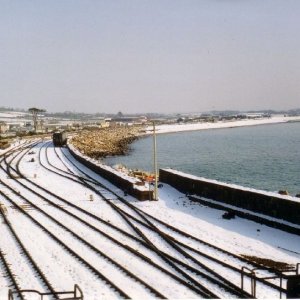 Penzance railway snow pic