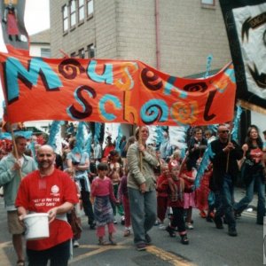 Mousehole School parade Mazey Day 2002