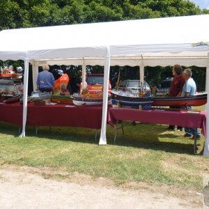 Boat displays on the Wherrytown boating pool