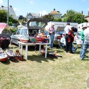 Boat displays on the Wherrytown boating pool