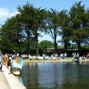 Boat displays on the Wherrytown boating pool
