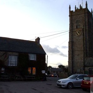 Arrived in Paul churchtown after our cliff walk.