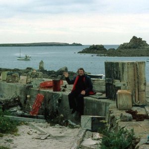St Agnes, Scilly: Phil among fishing gear