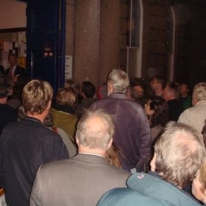 The crowd that gathered at St Johns Hall