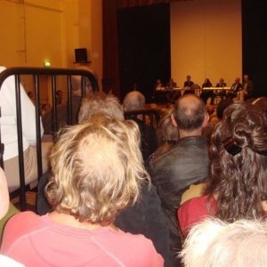 The crowd that gathered at St Johns Hall