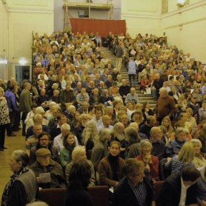 The crowd that gathered at St Johns Hall