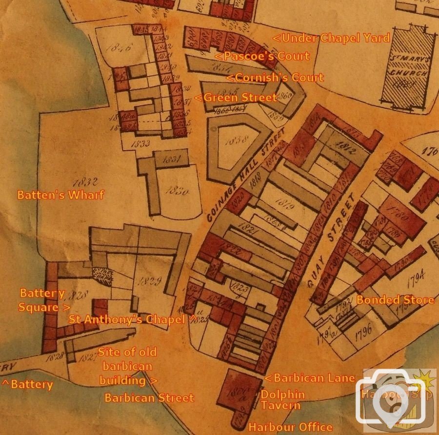 1842 map - St Anthony's Chapel