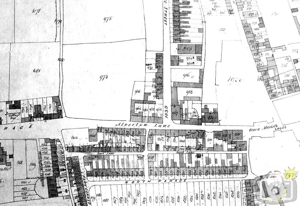 1844 Tithe map of Penzance central.