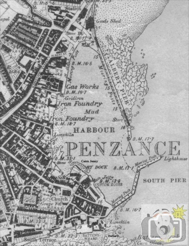 1875 OS Map Pz Harbour