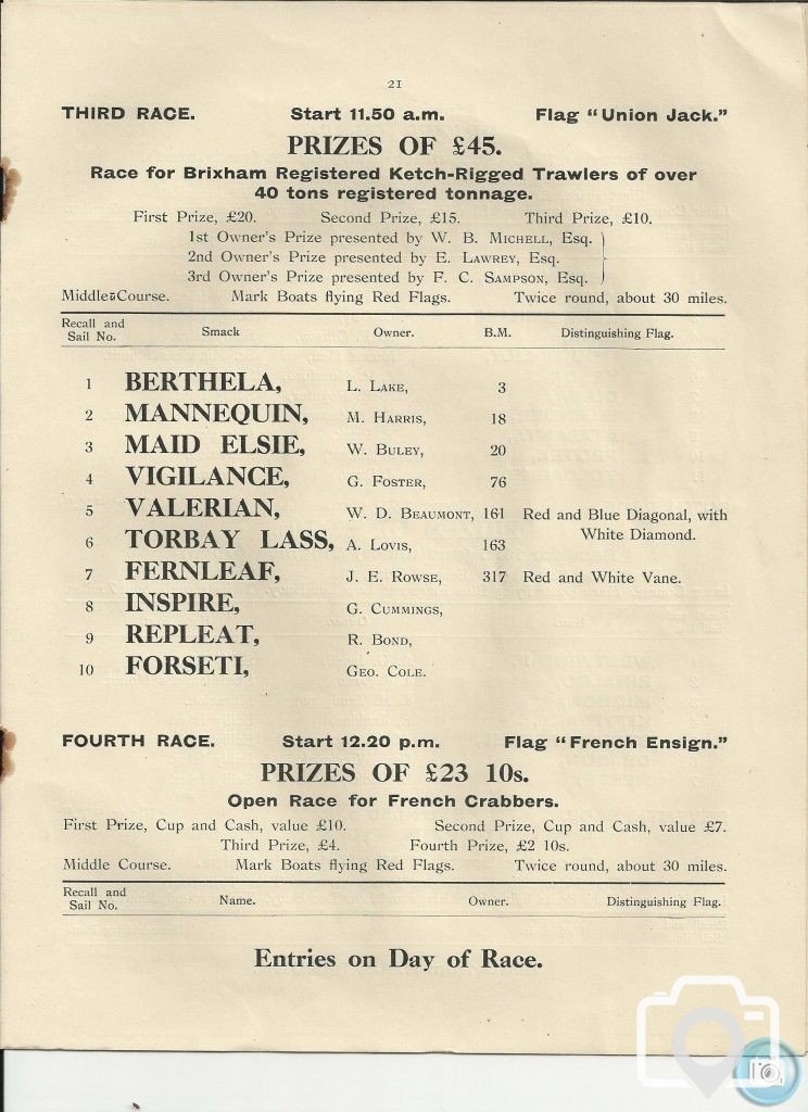 1933 - PENZANCE ROYAL REGATTA PROGRAMME