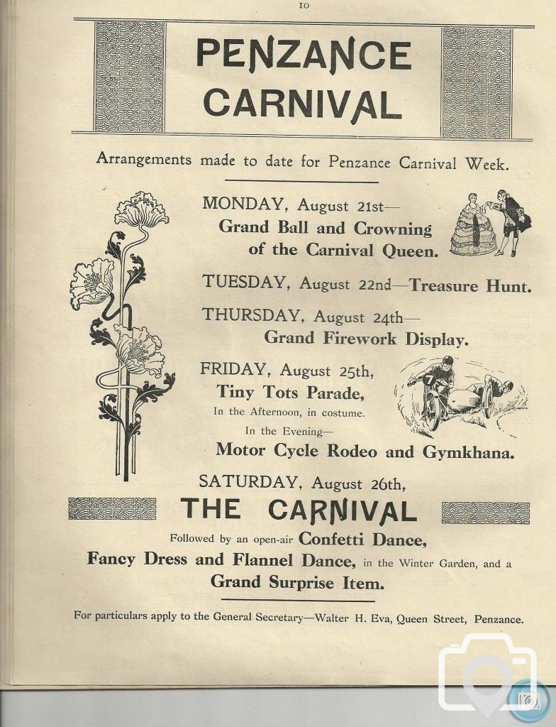 1933 - PENZANCE ROYAL REGATTA PROGRAMME