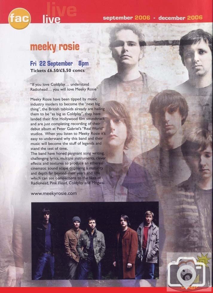 25 - MEEKYROSIE AT FALMOUTH ARTS CLUB - NOVEMBER, 2006