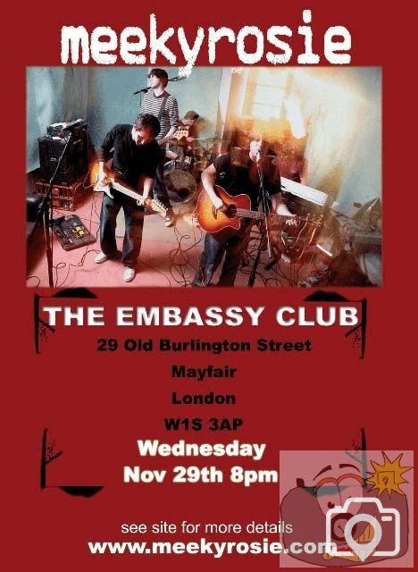 27 - ONE OF MANY LONDON GIGS - THE EMBASSY CLUB