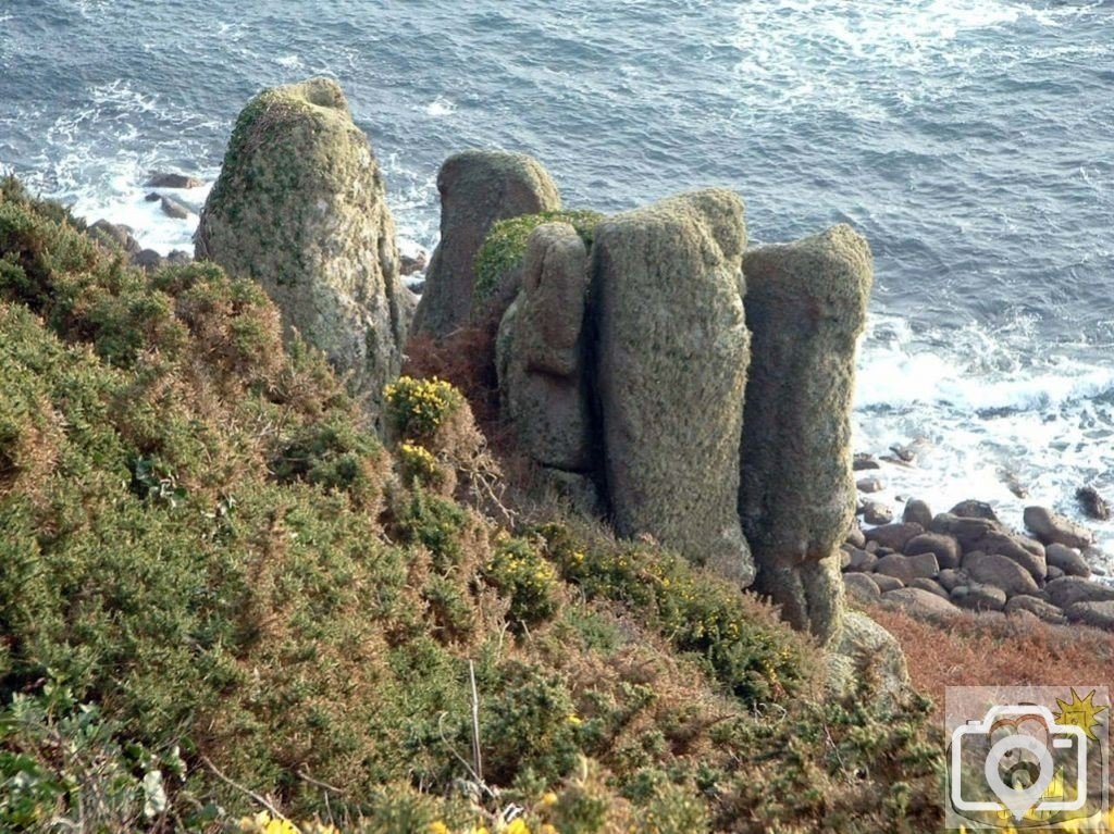 A buried giant's fingers near Porthgwarra?