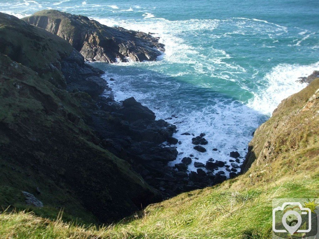 A deep gulley!