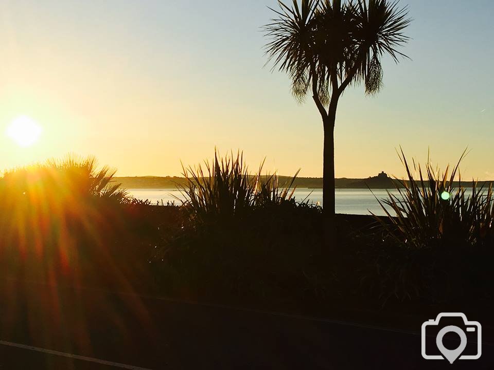 a lovely sunrise looking over the bay