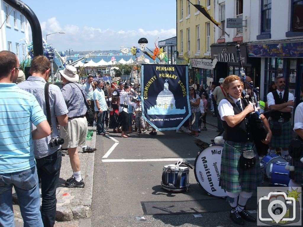 A packed street