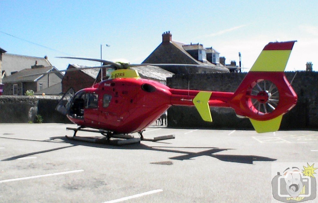 Air Ambulance Parked About 300yds From Hospital