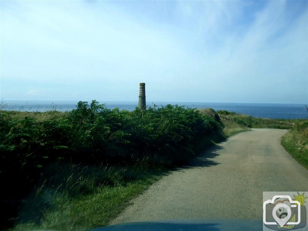 Approaching Levant Mine complex in car