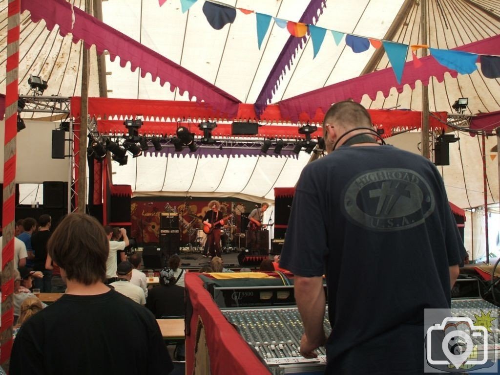 Band and Sound Engineers in the Marquee
