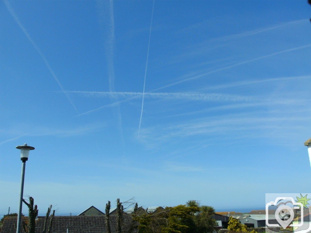 Blue skies over St Just..early April 2010