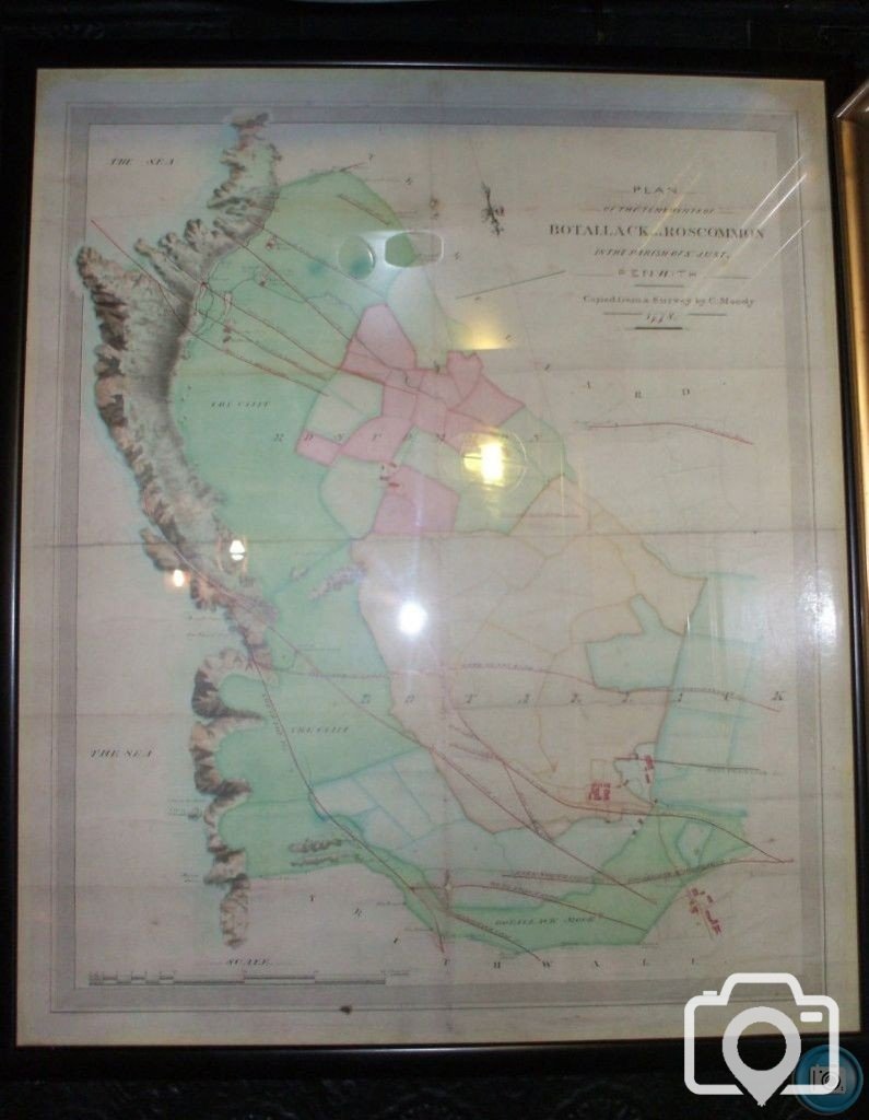 Botallack & Roscommon Mine Map in the Star Inn, St Just - 06/02/09