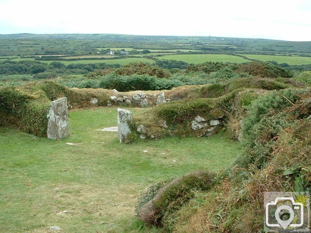 Chysauster and surrounding countryside