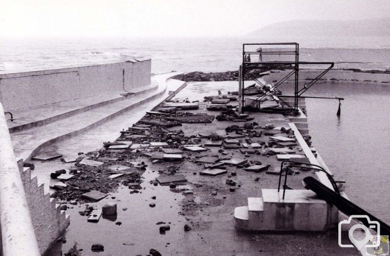 Collapsed Bathing Pool wall