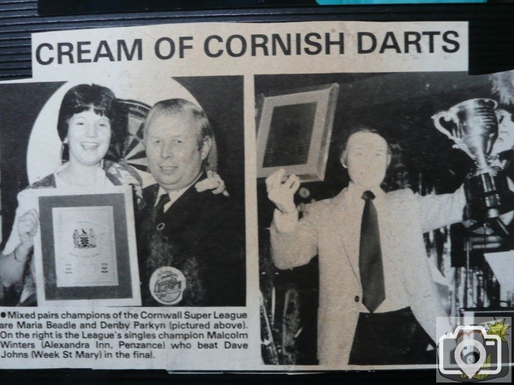 Cornwall Darts Champion 1980