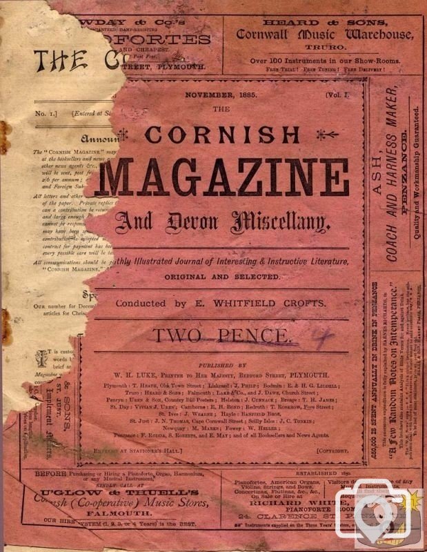 Cover of the 'Cornish Magazine', 1885