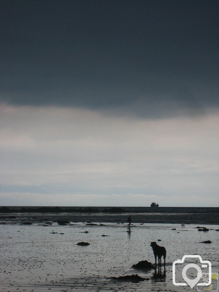 Dark skies over the bay.