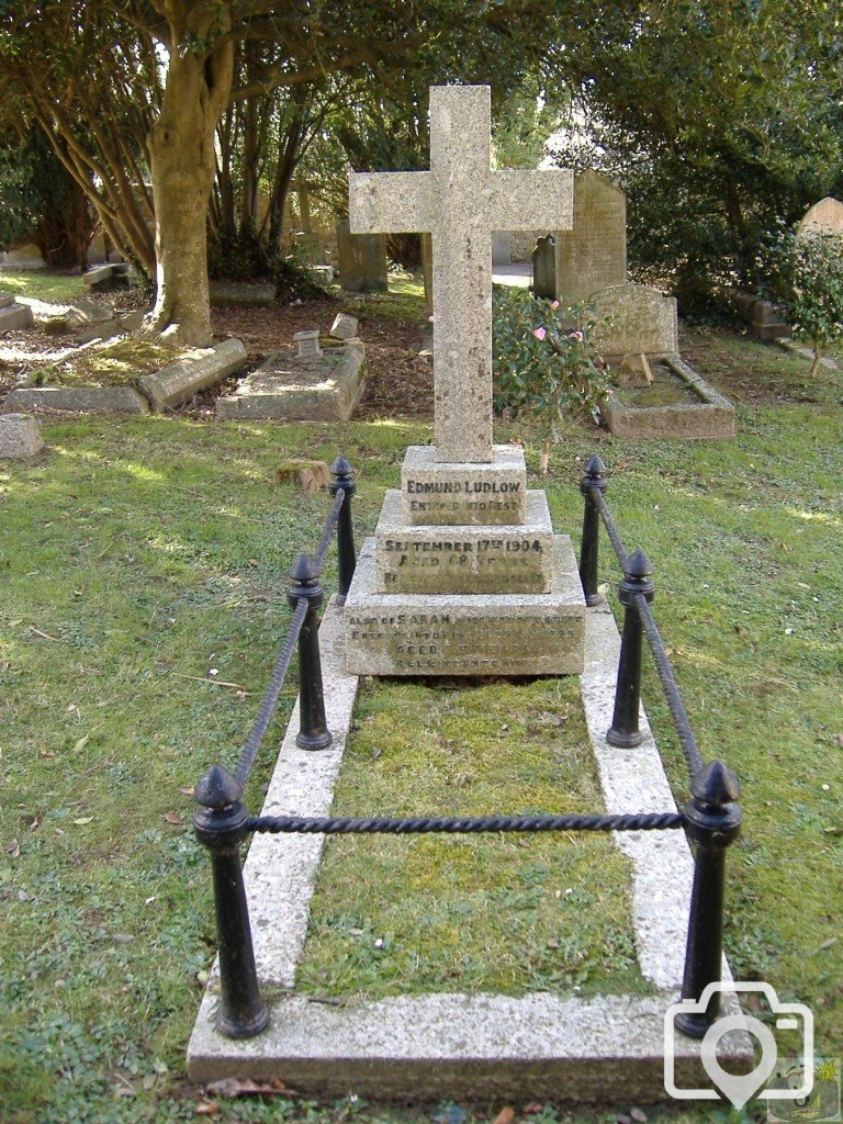 Edmund Ludlow (1835-1904) Headstone in 2006 in Penzance Cemetery