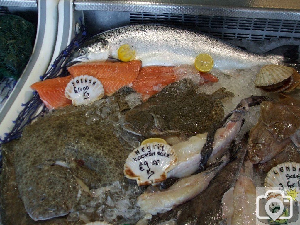 Fish for eating, Stevensons fishmongery, the Harbour Road, Newlyn