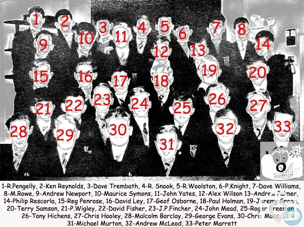 Form 2A, Penzance G.S. - 1960 Identification