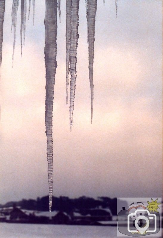 Icicles outside our bedroom window