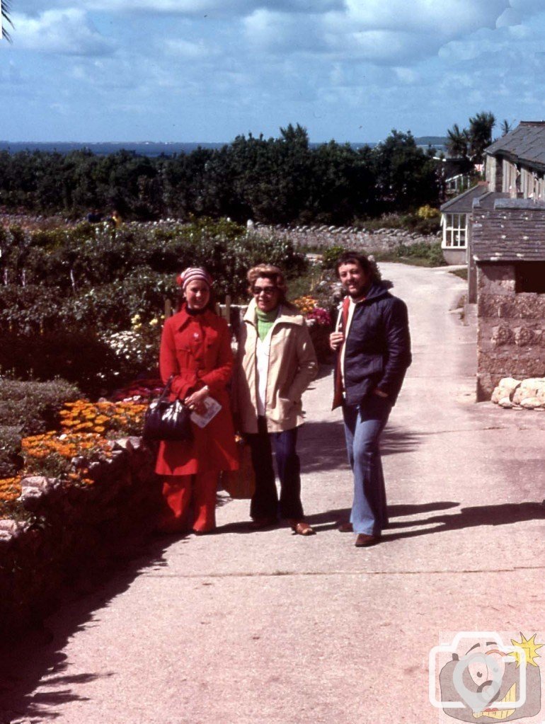 Jan, my mother-in-law and I on St Martin's, 1977