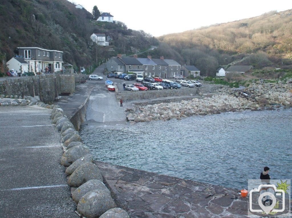 Lamorna Cove, harbour and car park