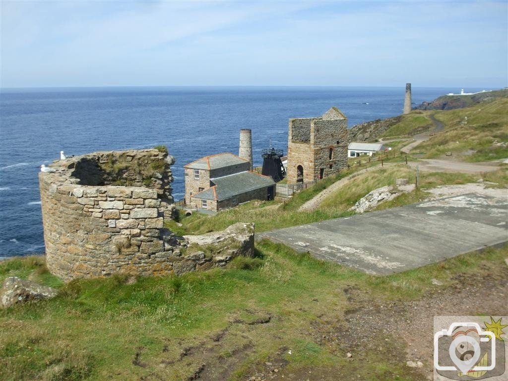 Levant Mine winding House as seen from the Car Park