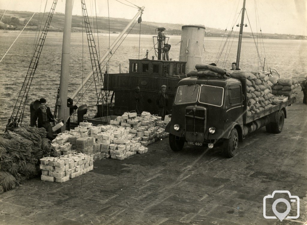 Loading Penzance docks