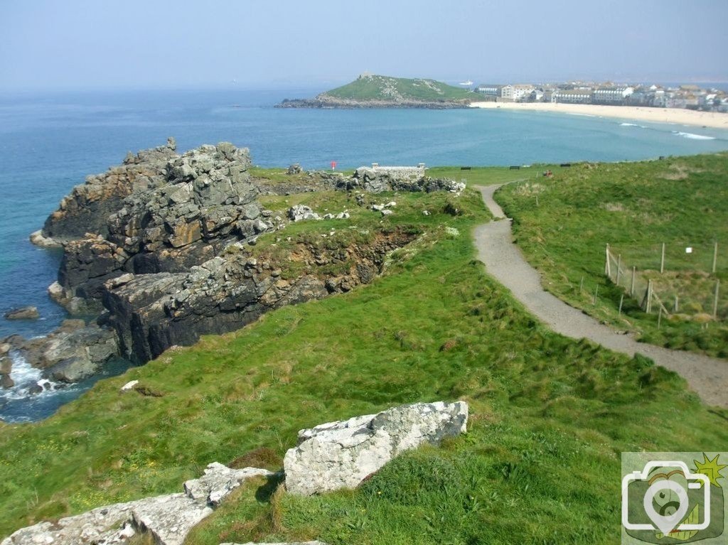 Looking back eastwards to St Ives