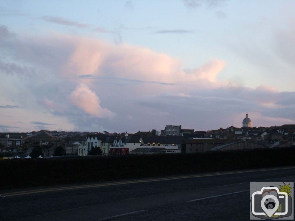 Looking back westwards to town