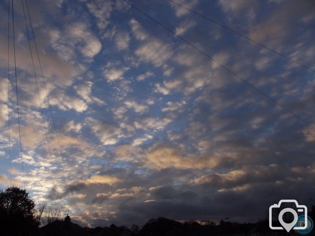 Mottled sky