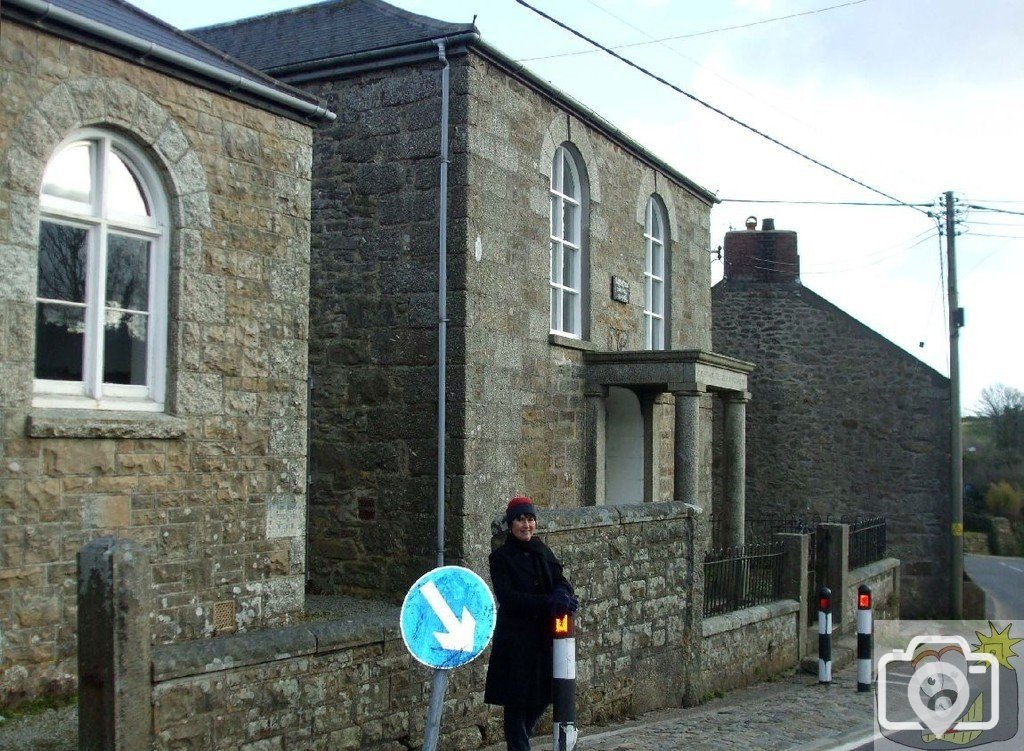 Nancledra village - Wesleyan Chapel (Look at her shoes!) - 10Feb10