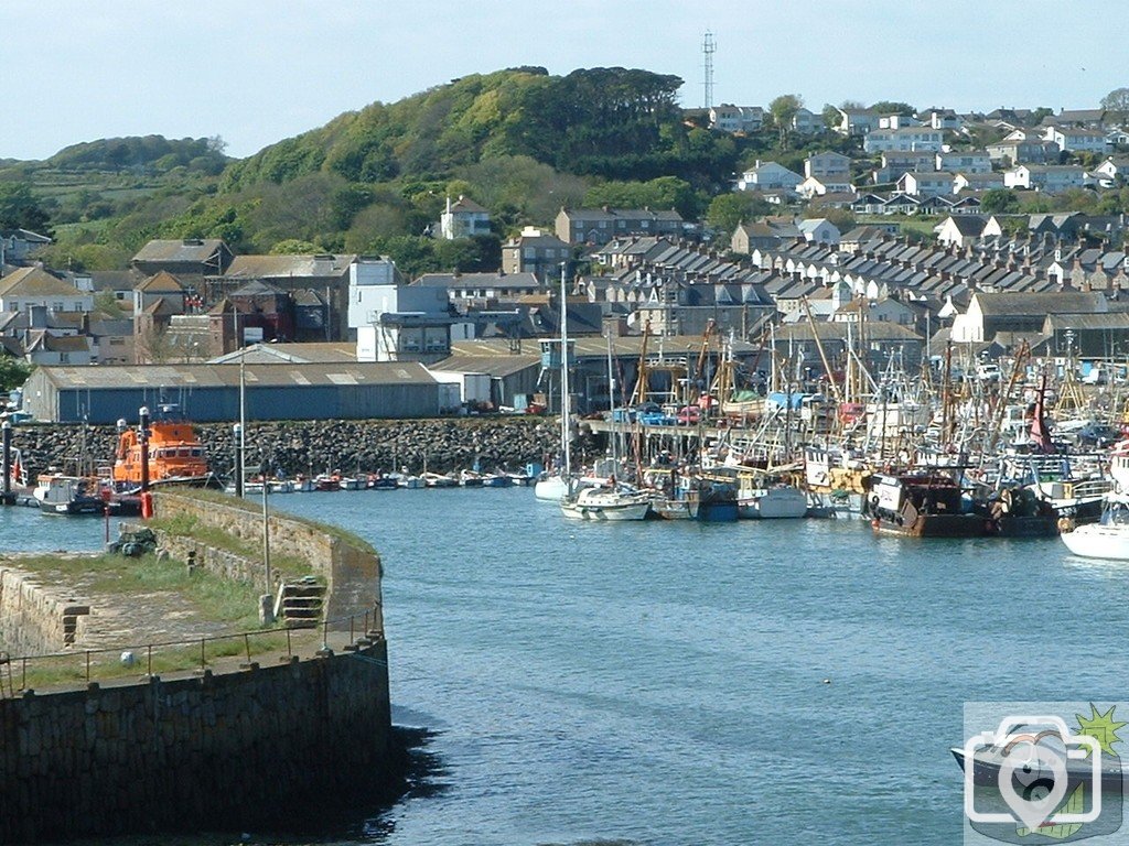 Newlyn Harbour overlooked by Mount Misery