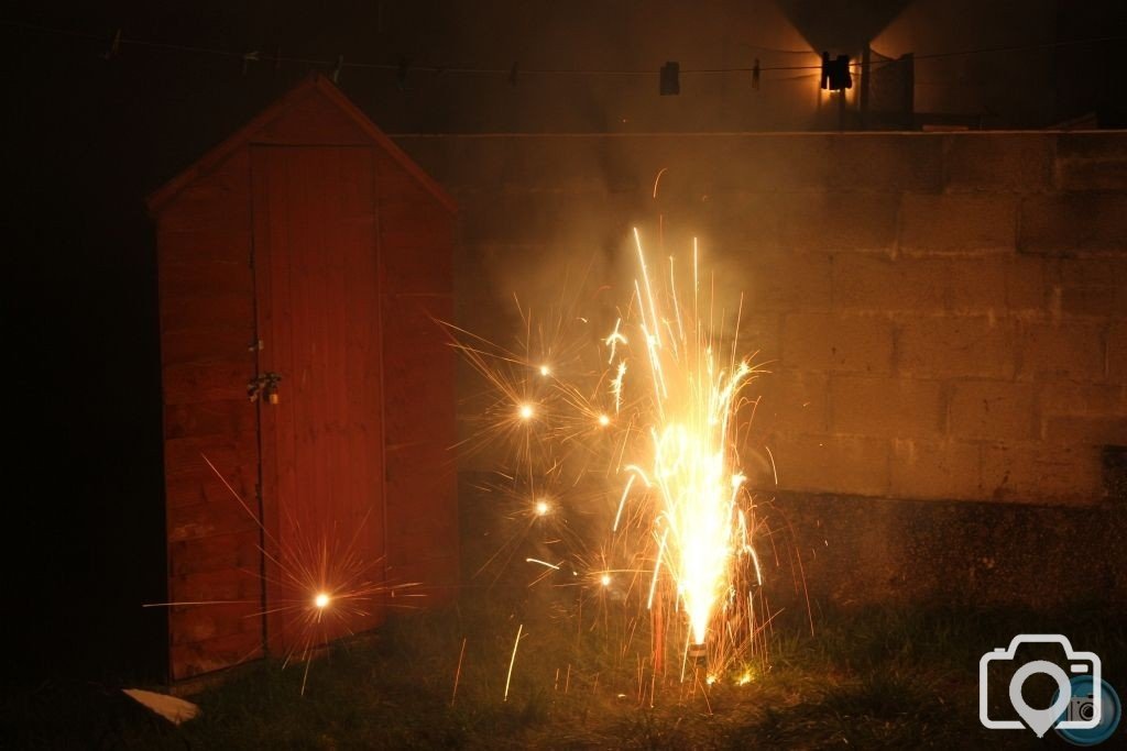 Next door's fireworks